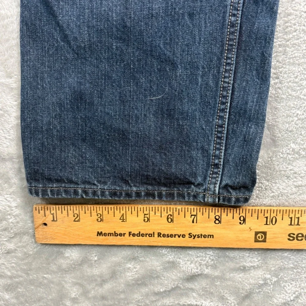 Arizona Jean Co Jeans Mens 42x32 Blue Straight Leg Medium Wash 100% Cotton Denim